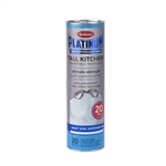 Ultrasac Platinum 013009020 White 13 Gallon Tall Kitchen Antimicrobial Odor Control Drawstring Trash Bags 20 Bags Per Tube 0.90 MIL 24"X27-3/8"