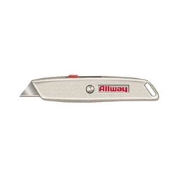 Allway Tools RK4 Retractable Utility Knife with 3 Blades and Delrin Slider