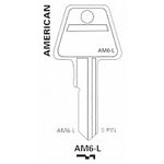 Jet AM6L 5 Pin Long Style Key Blank For American Lock Junkunc PTKB-1 Keyway