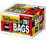 H.B. Smith Tools, API20, 20 Count, 42 Gallon, 3 Mil, Black, Heavy Duty Contractor Trash Bag