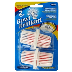 Bowl Brilliant BBBCX2 Special 2 Pack Toilet Cleaner And Deodorizer 1.4oz Each
