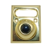 Lee Electric, BC202, Brass, Wired Classic Unlighted Push Button With Namplate, With Black Button For Bell
