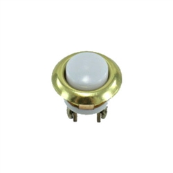 Lee Electric 205LB Gold Brass 5/8" Lighted Pearl Wired Insert Flush Ring With White Push Button For Bell