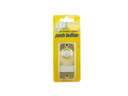 Lee Electric, BC267LG, Gold, Wired Single Lighted Push Button With Name Plate, 2-7/8" X 1-3/8" For Bell