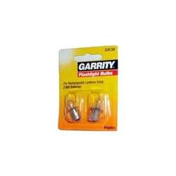 Garrity, BK38GST12N, 2 Pack, GK38 Bulb, For 2V Rechargeable Flashlight