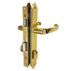 Wright VT057JR1US3 VFA1-003 Polished Brass US3 Finish Single Cylinder Narrow Style Vermont Junior Mortise Lock Set BACKSET 7/8" FACE PLATE 7-1/2" X 3/4"