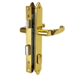 Wright VT057JR2US3 VFA2-003 Polished Brass US3 Finish Double Cylinder Narrow Style Vermont Junior Mortise Lock Set BACKSET 7/8" FACE PLATE 7-1/2" X 3/4"