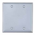BWF 722 Gray Weatherproof 2 Gang Blank Cover Outlet Box Cover