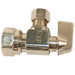 Aqua Plumb C3715 1/4" Turn Angle Valve With 1/2" FIP To Connector 3/8" Compression