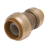 PipeBite, CC10040, 3/4" x 1/2", Lead Free Reducing Coupling, (Sharkbite Like) Push Fit Fittings For Use With Copper Tubing CTS, CPVC & Pex With Integral Tube Liner Included