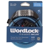 Wordlock CL-409-BL Blue 10mm x 5' FT 4 Dial Combination Cable Lock Resettable