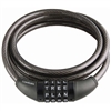 Wordlock CL-422-BK Black 10mm x 6' FT 4 Dial Combination Cable Lock Resettable