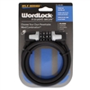 Wordlock CL-433-BK Black WLX Series 8mm x 5' FT Resettable 4 Dial Combination Cable Lock