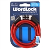 Wordlock CL-455-RD Red 6mm x 4' FT 4 Dial Combination Cable Lock