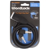 Wordlock CL-581-BK Black WLX Series 8mm x 5' FT Match Key Cable Bike Lock