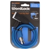 Wordlock CL-583-BL Blue WLX Series 8mm x 5' FT Match Key Cable Bike Lock