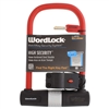 WordLock CL-609-RD Matte Red WLX Series 8" Match Key U Lock Bike Lock