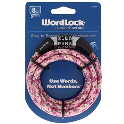 Wordlock CL-650-PC Pink Camo 8mm x 5' FT Combination Cable Lock