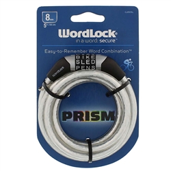 Wordlock CL-650-SL Prism Silver 8mm x 5' FT Combination Cable Lock