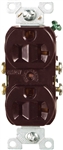 Cooper Wiring Devices CR20B, Brown, Commercial Grade Straight Blade Duplex Receptacle with 20 Amp, 125 Volt, 5-20 NEMA
