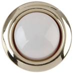 Thomas & Betts, DH1201L, Lighted White Door Chime Push Button With Round Silver Rim For Wired Chime System