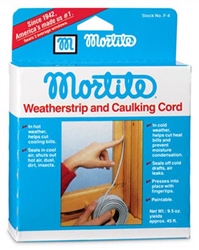 Thermwell, F4, 45', 9-1/2 OZ Roll, Gray, Mortite Caulking Cord Weather-Strip