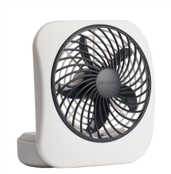 O2COOL, FD05004, Gray, 1 Fan 5" Desktop Portable Fan, Powerful 2 Speed Fan