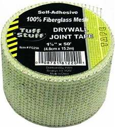 Tuff Stuff, FG250, 2" x 50', White, Self Adhesive, Fiberglass, Mesh Drywall Joint Tape