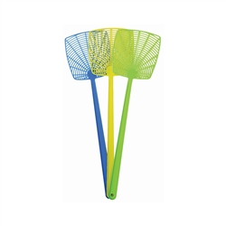 FlyGuard FS1011 Fly Swatter 1 Piece Flexible All Plastic Head and Handle Asst Colors