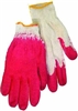 Tuff Stuff, GLV9626, 10 Pair Pack, Red Plastic Dipped Palm Cotton Glove 22CM
