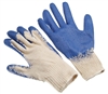 Tuff Stuff, GLV9627, 10 Pair Pack, Heavy Blue Plastic Dipped Palm Cotton Glove 24.5CM