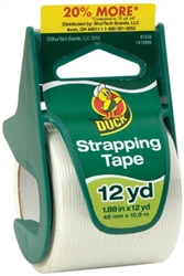 Duck Brand, GS-10, General Purpose Strapping Tape with Dispenser, 1.88" x 12 Yards, 1-1/2" Core, Single Roll