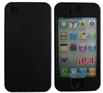 iPhone 4 & 4S, Black, Rubberized Snap On Hard Case