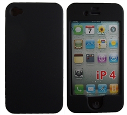 iPhone 4 & 4S, Black, Rubberized Snap On Hard Case