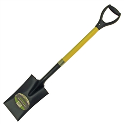 Tuff Stuff LGT52918 Garden Spade - Rubber D-Handle Grip Fiberglass Handle