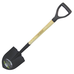 Tuff Stuff 99012 Round Point Shovel With Heavy Duty D-Grip Wood Handle