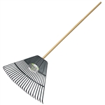 Tuff Stuff LGT99042 24 Tines Spring Steel Lawn & Leaf Rake With 48" Hardwood Handle