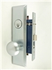 Maxtech (Like Marks 114A/26D) 1033B-26DL Satin Chrome 26D Left Hand Heavy Duty Mortise Entry Lockset, Screwless Knobs Thru Bolted Lock Set