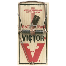 WOODSTREAM Victor, M201, wood based wire Rat Snap Trap, Metal Bait Petal