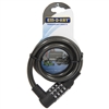 Em-D-Kay 2471 Vinyl Sleeved 7/16" x 40" Steel Cable Bike Lock With 4 Dial Combination Padlock