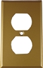 Mulberry, 81101, Duplex Receptacle Outlet  1 Gang, Steel, Sprayed Brass, Wall Plate