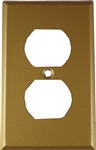 Mulberry, 81101, Duplex Receptacle Outlet  1 Gang, Steel, Sprayed Brass, Wall Plate