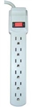 Bright Way, MP6HDJ, White, 6 Outlet Surge Protector, 2.5' Foot Cord, 735 Joules