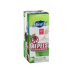 Mint-X, MX2427W40DS, White, 40 Count, 13 Gallon 1.1 Mil, Rodent Repellent Draw String Drawstring Tall Kitchen Trash Bags