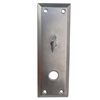 Maxtech Satin Chrome 26D Escutcheon Plate 2-1/4" X 7" Knob Hole And Thumb Turn For Marks Mortise Lock