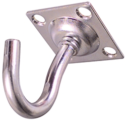 National, N121-103, 5/16", Zinc Clothesline Hook, Plate-Style, Up To 140 LB