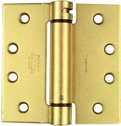 National, N184-572, 4" x 4", Dull Brass Finish, Mortise Spring Hinge