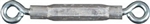 National, N221-739, 7/32" x 6-1/2", Zinc, Eye & Eye Turnbuckle, 45 LB Load