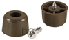 National, N225-367, 4 Pack, 3/4", Brown Plastic Screw Bumpers