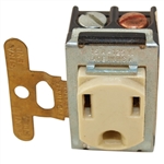 Pass & Seymour 1432 Ivory 15A 125V Despard Outlet Receptacle, 3 Wire Grounded